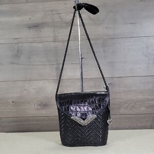 Vintage Brighton Black Woven Shoulder Bag